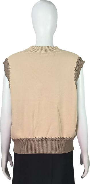 Custom Cable Knit Sleeveless preppy look Sweater Vest