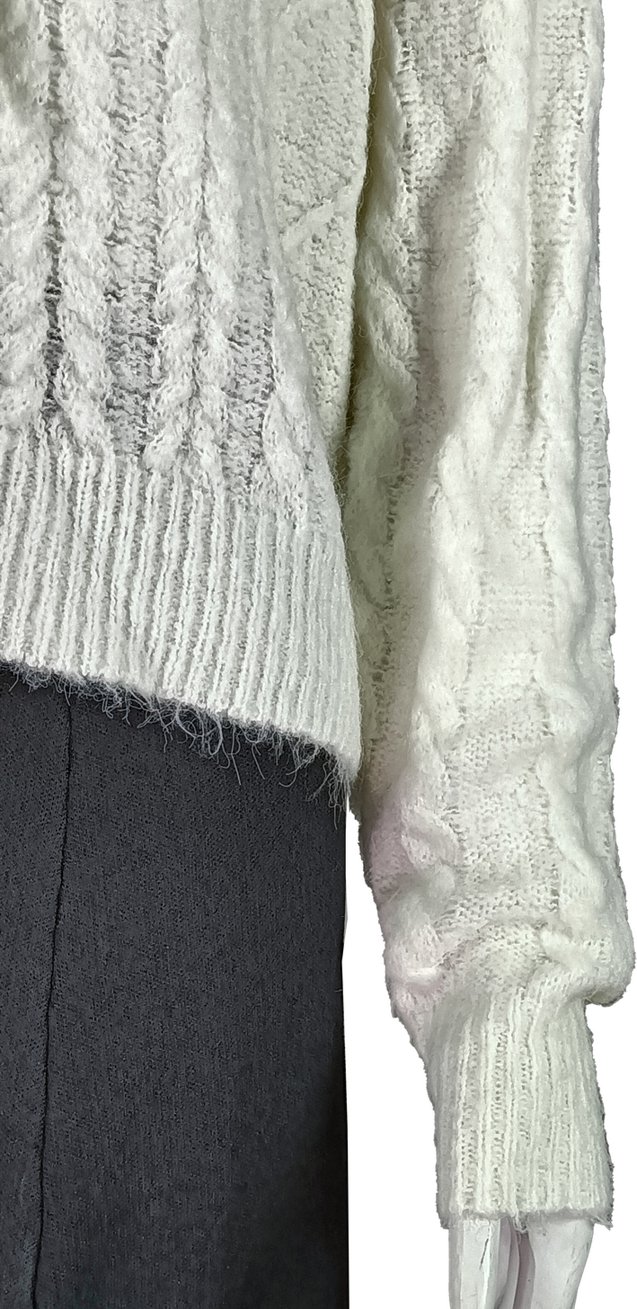 Women's Ruffled Knit Sweater