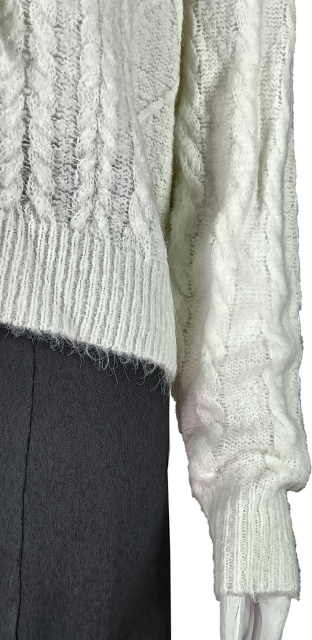 Women's Ruffled Knit Sweater