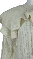 Women's Ruffled Knit Sweater