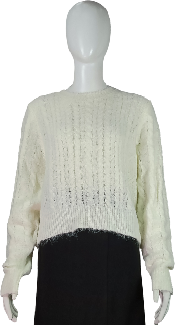 Women's Ruffled Knit Sweater