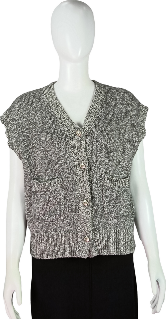 Wholesaler Women's Knitted Button-Down Sleeveless Cardigan Vest