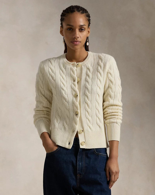 Women's classic twist knitted Cardigan - custom and wholesale knitwear manufacturer