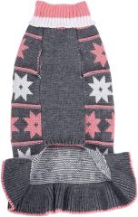 Cozy Star PatternWinter Knit Dog Sweater
