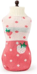 Adorable Strawberry Knitted Dog Sweater