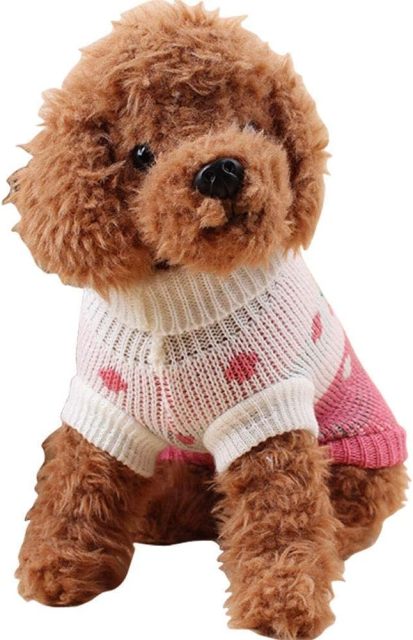 Adorable Strawberry Knitted Dog Sweater