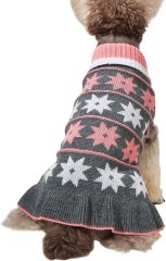 Cozy Star PatternWinter Knit Dog Sweater