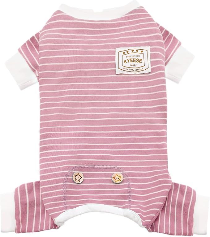 Comfortable and Adorable Pet Outfit for All Seasons Striped Dog Pajamas