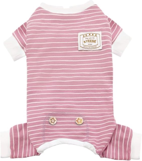 Comfortable and Adorable Pet Outfit for All Seasons Striped Dog Pajamas