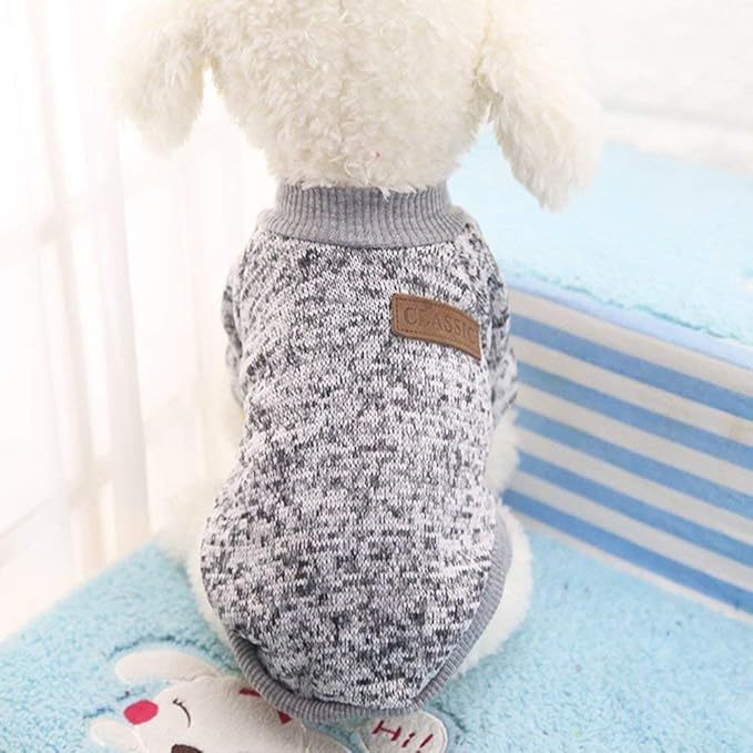 Classic Grey Dog Sweater with Soft Fabric