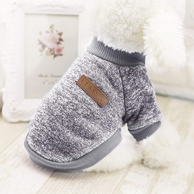 Classic Grey Dog Sweater with Soft Fabric
