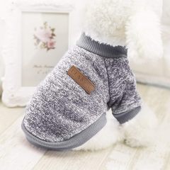 Classic Grey Dog Sweater with Soft Fabric