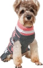 Cozy Star PatternWinter Knit Dog Sweater