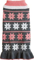 Cozy Star PatternWinter Knit Dog Sweater