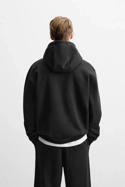 Factory Men’s Classic Black Perfect Blend of Style and Comfort Hoodie