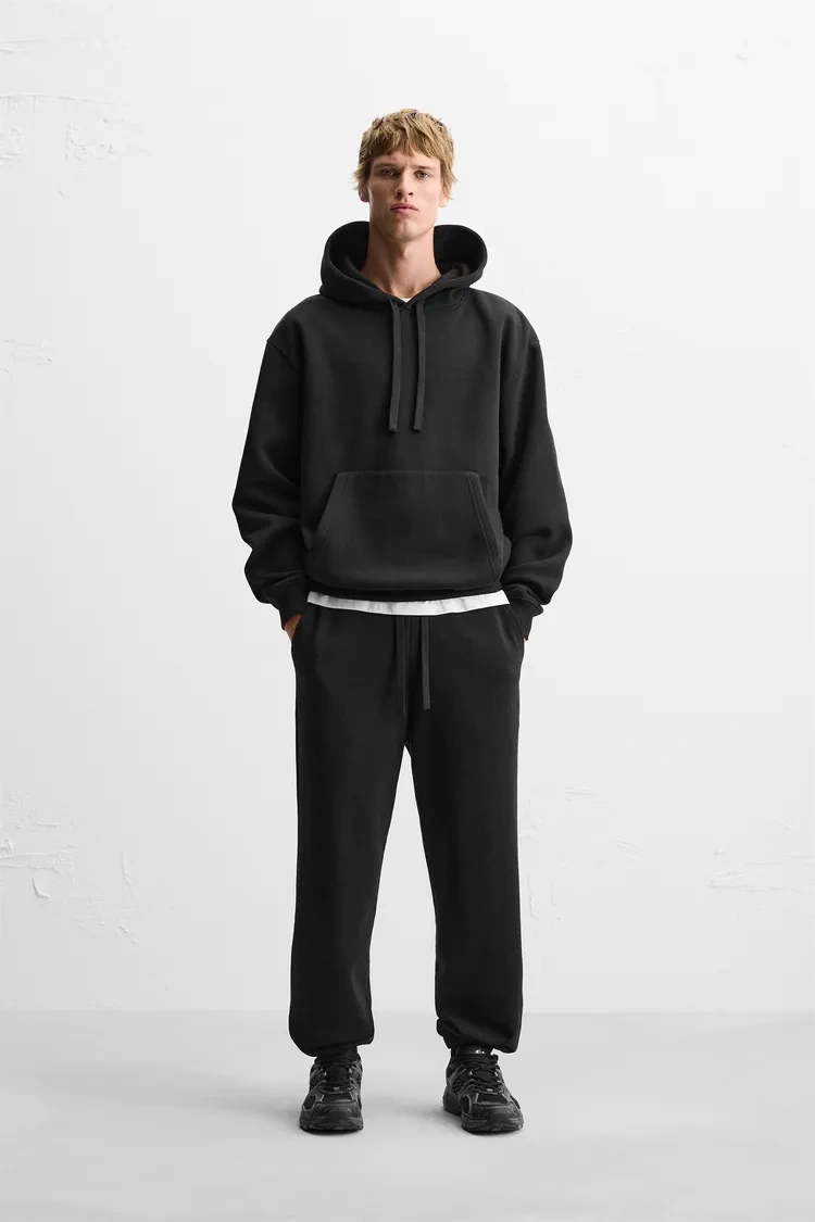 Factory Men’s Classic Black Perfect Blend of Style and Comfort Hoodie