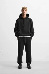 Factory Men’s Classic Black Perfect Blend of Style and Comfort Hoodie
