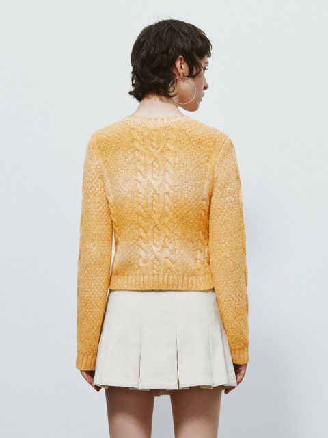 Factory  Soft Yellow Elegant Cropped Knit Cardigan