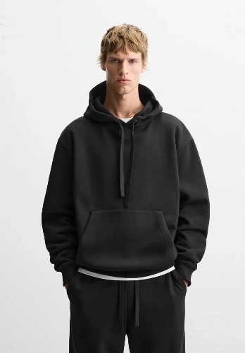 Factory Men’s Classic Black Perfect Blend of Style and Comfort Hoodie