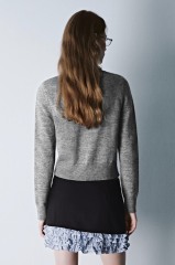 Factory Vintage-Inspired Grey Knit Cardigan