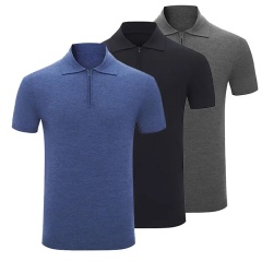 Custom Men’s Zip-Up Modern Style with Everyday Comfort Polo Shirt