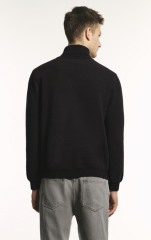ODM Men’s Classic Black Effortless Elegance and Timeless Appeal Turtleneck Sweater