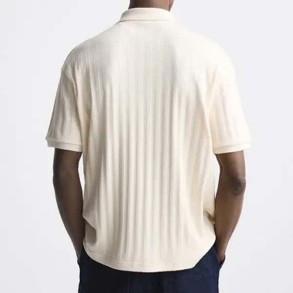 OEM Men’s Long-Sleeve Refined Elegance with Casual Comfort Polo Sweater