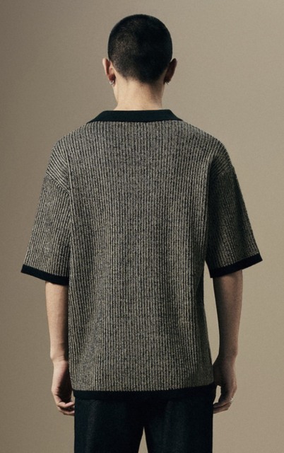 OEM Men's Textured Knit Effortless Style with a Modern Edge Polo Shirt