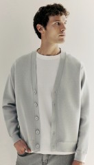 Factory Men's Classic Simplicity  Modern Comfort Minimalist Button-Up Cardigan