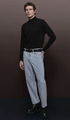 Customize Men’s Classic High-Neck  Sleek Sophisticated Timeless Black Sweater