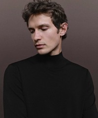 Customize Men’s Classic High-Neck  Sleek Sophisticated Timeless Black Sweater
