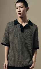 OEM Men's Textured Knit Effortless Style with a Modern Edge Polo Shirt