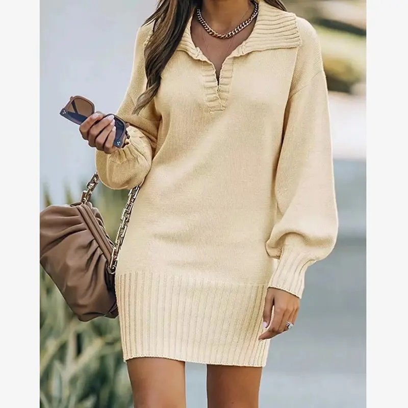Custom Women's Casual  Elegant & Cozy Knitwear Sweater Dress