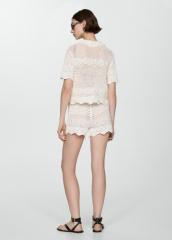 Custom Women's Crochet Two-Piece Summer Set – Button-Front Top and Drawstring Shorts
