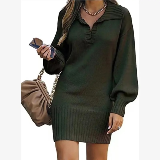 Custom Women's Casual  Elegant & Cozy Knitwear Sweater Dress