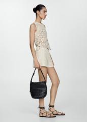 ODM Sleeveless Casual Summer Chic Crochet Tank Top and Matching Shorts Set