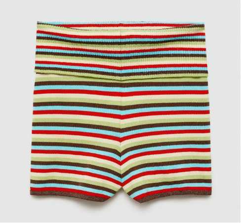 ODM Striped Sleeveless Knit Set – Cropped Tank Top and High-Waisted Shorts