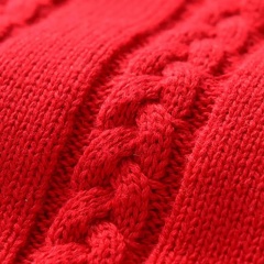 Custom Children’s Red V-Neck with White and Navy Trim Knit Sweater Vest