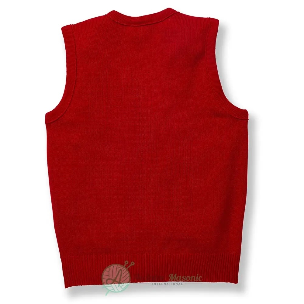 Custom Men’s Classic Maroon with White Trim V-Neck Sweater Vest uniform