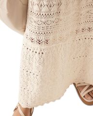 Custom Boho  Knit Two-Piece Set – Cropped Cardigan and Maxi Skirt