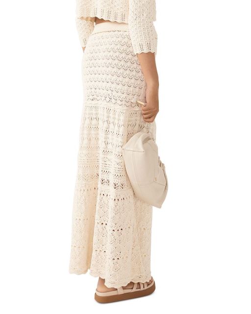 Custom Boho  Knit Two-Piece Set – Cropped Cardigan and Maxi Skirt