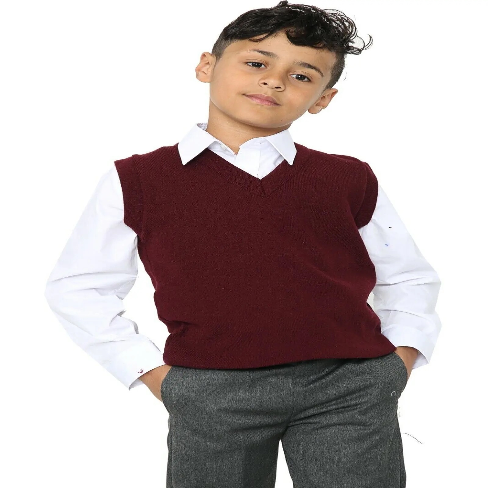 ODM Boy’s Classic Knit Sweater Vest Uniform