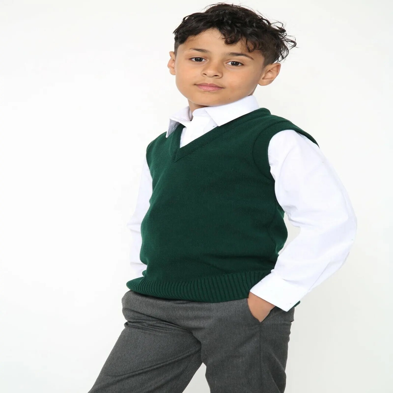 ODM Boy’s Classic Knit Sweater Vest Uniform