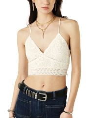 Customize Customize Ivory Lace Boho Crochet-Inspired Summer Top