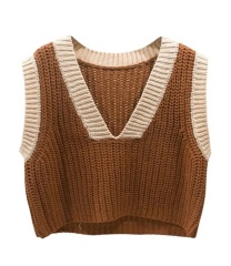 Customize Unisex Cream with Red and Black Trim Classic V-Neck Sweater Vest uniform