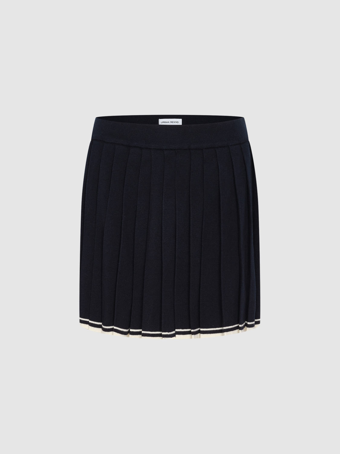 Custom Women's Pleated Mini Skirt with Contrast Hem