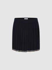 Custom Women's Pleated Mini Skirt with Contrast Hem