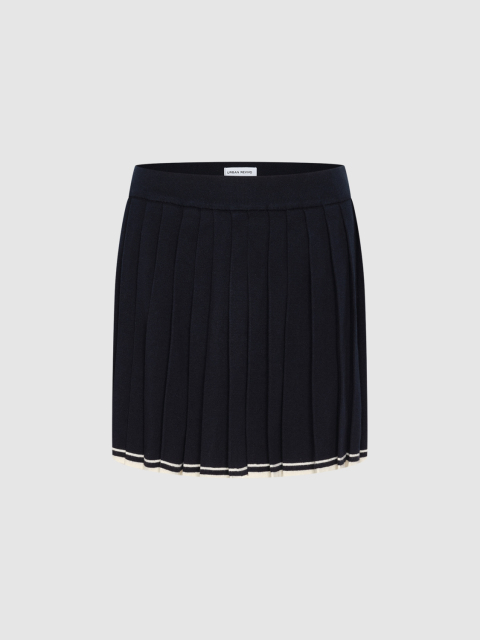 Custom Women's Pleated Mini Skirt with Contrast Hem