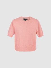 Custom Women's Ribbed Cropped T-Shirt in Coral