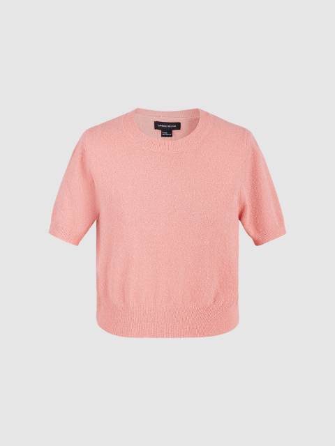 Custom Women's Ribbed Cropped T-Shirt in Coral